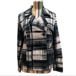 SimplyVera Vera Wang Plaid Double Breasted Blazer 0418